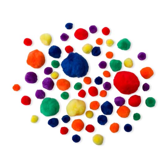 6 Pack: 1lb. Primary Pom Poms by Creatology™